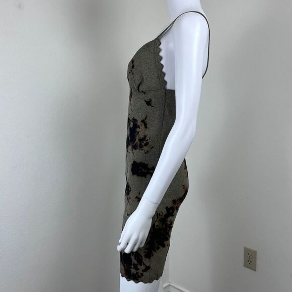 Miss Love Size M Green Tie Dye Pullover Scallop Party Bodycon Mini Dress FLAWED - Picture 6 of 14